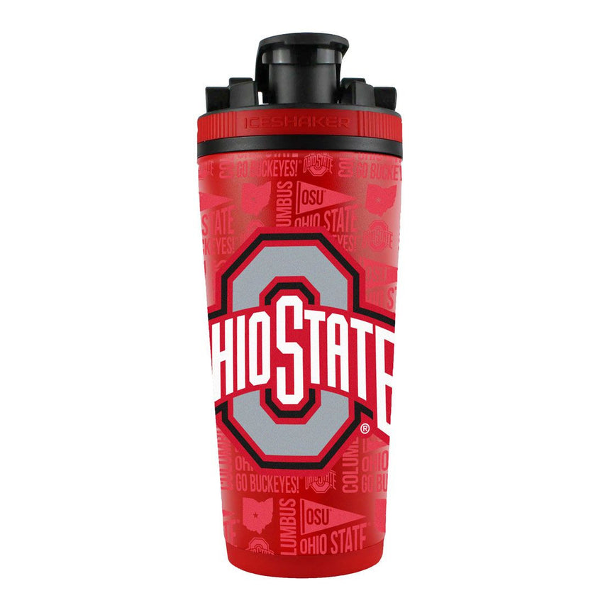 Team Effort NCAA Ohio State Buckeyes Stainless Steel 4D Ice Shaker - 26 oz