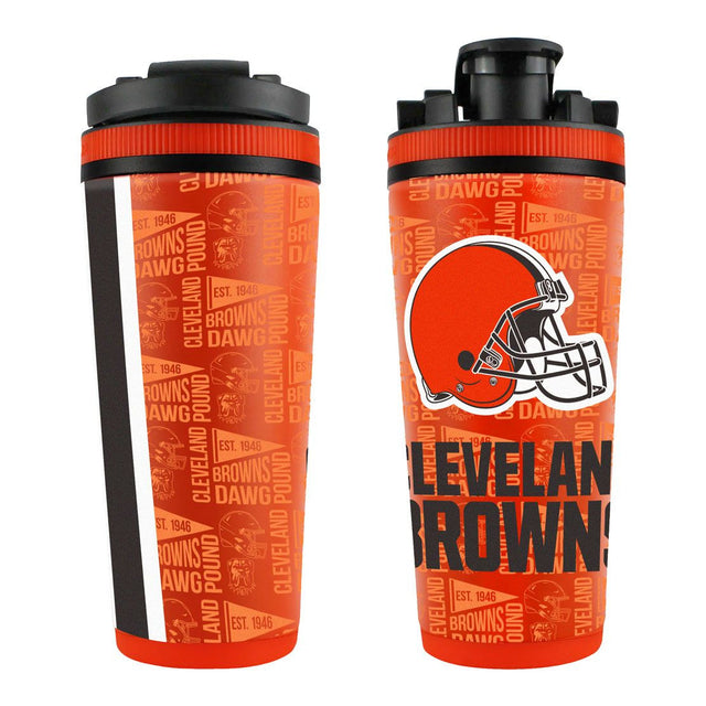 Team Effort NFL Cleveland Browns Stainless Steel 4D Ice Shaker - 26 oz