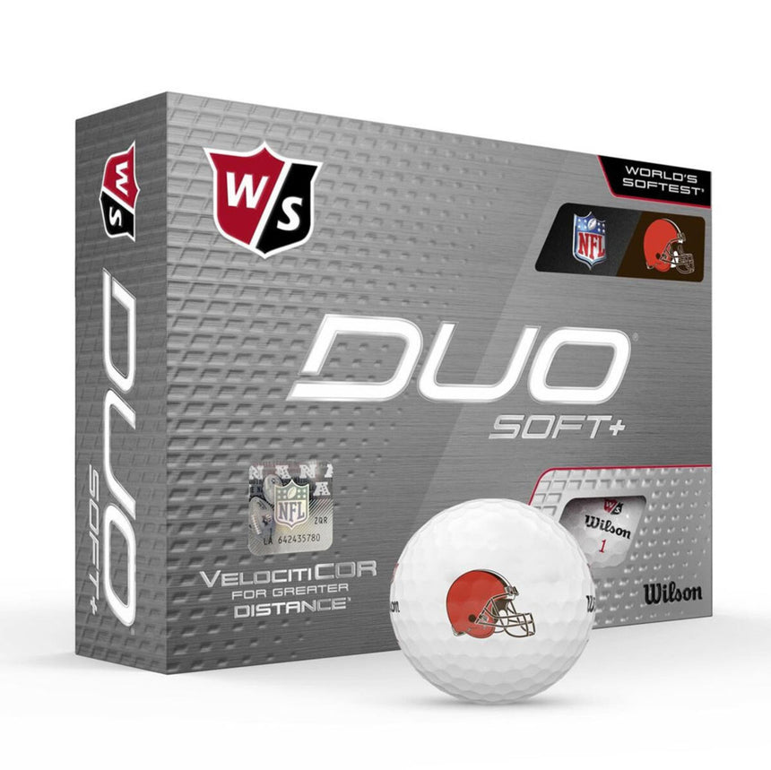 Wilson DUO Soft + NFL Golf Balls - Cleveland Browns