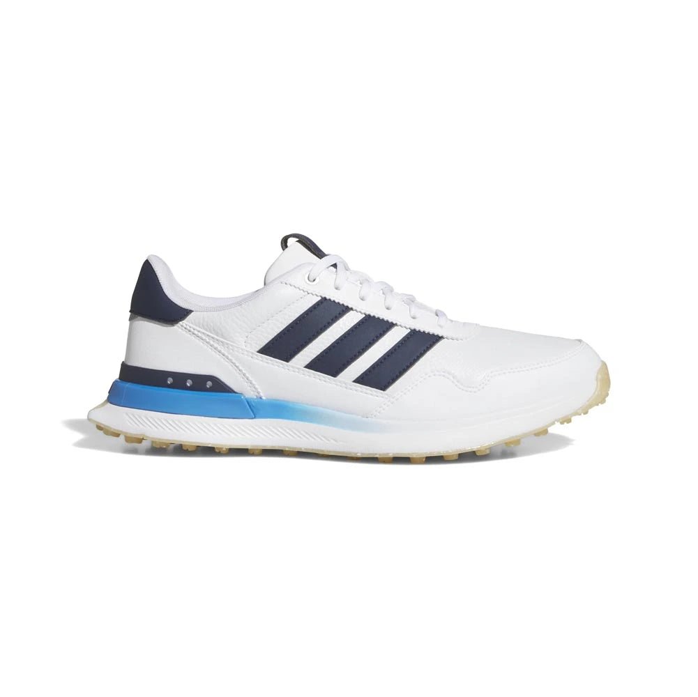 adidas S2G 26 Leather Golf Shoes White/Collegiate Navy/Lucid Ray Blue