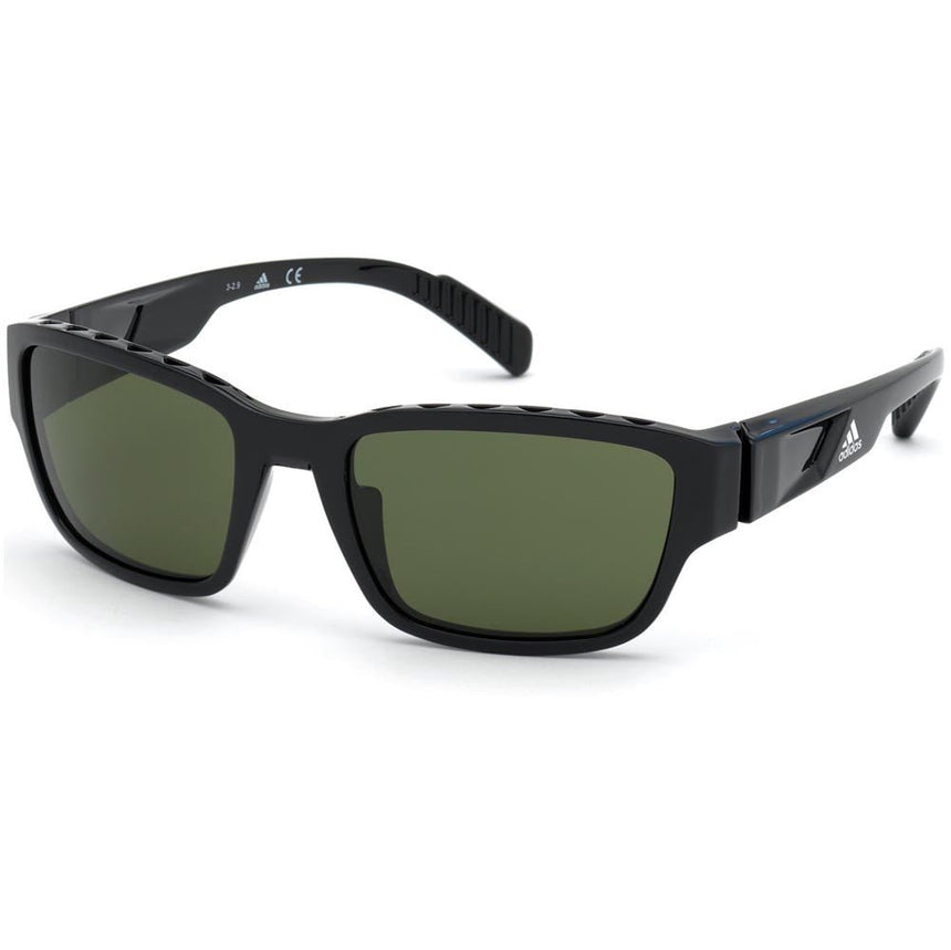 Adidas Sport SP0007 Sunglasses - Shiny Black/Green