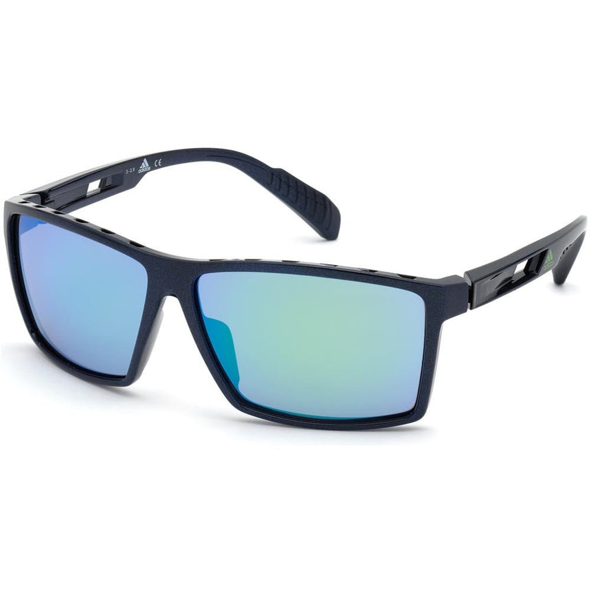 Adidas Sport SP0010 Sunglasses - Matte Blue/Green Mirror