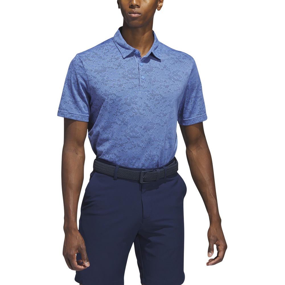 Adidas Textured Jacquard Polo | GolfHQ – Golf HQ
