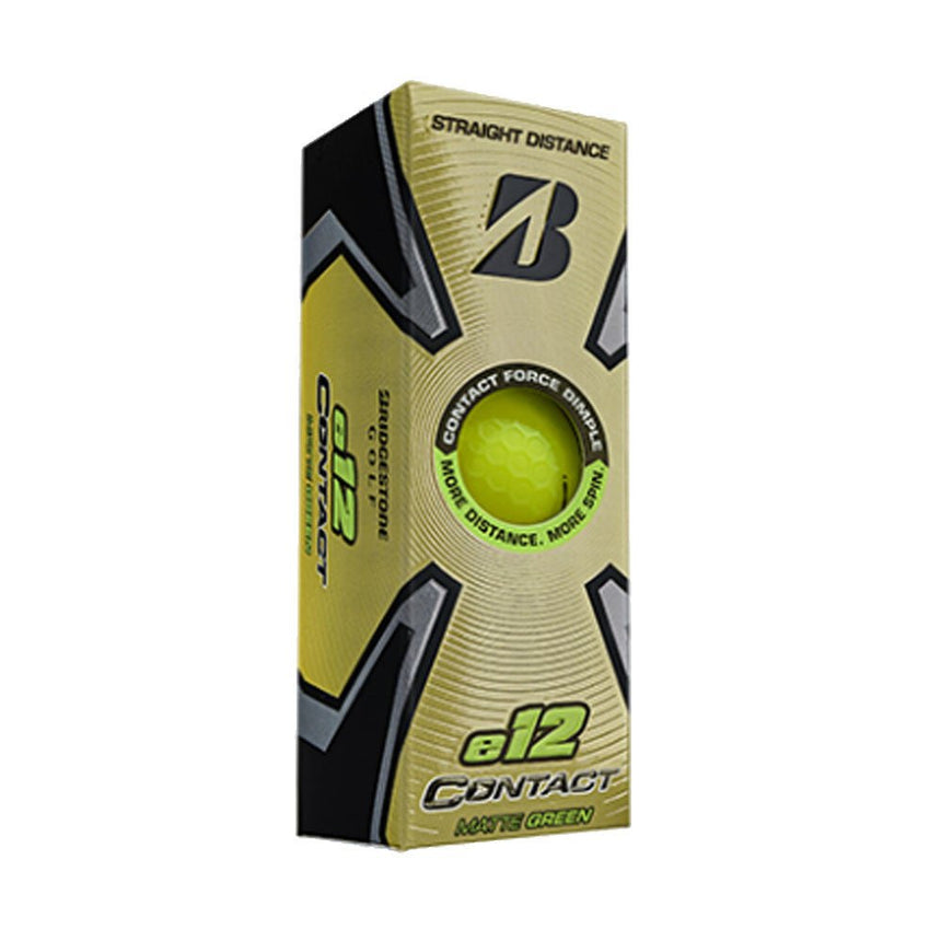 Bridgestone e12 Contact Golf Balls - Matte Green - 2023