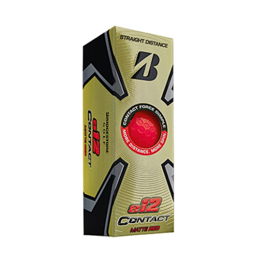 Bridgestone e12 Contact Golf Balls - Matte Red - 2023