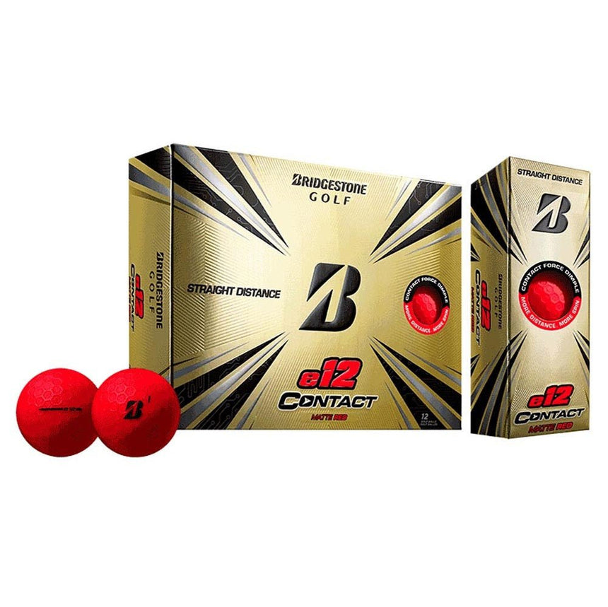 Bridgestone e12 Contact Golf Balls - Matte Red