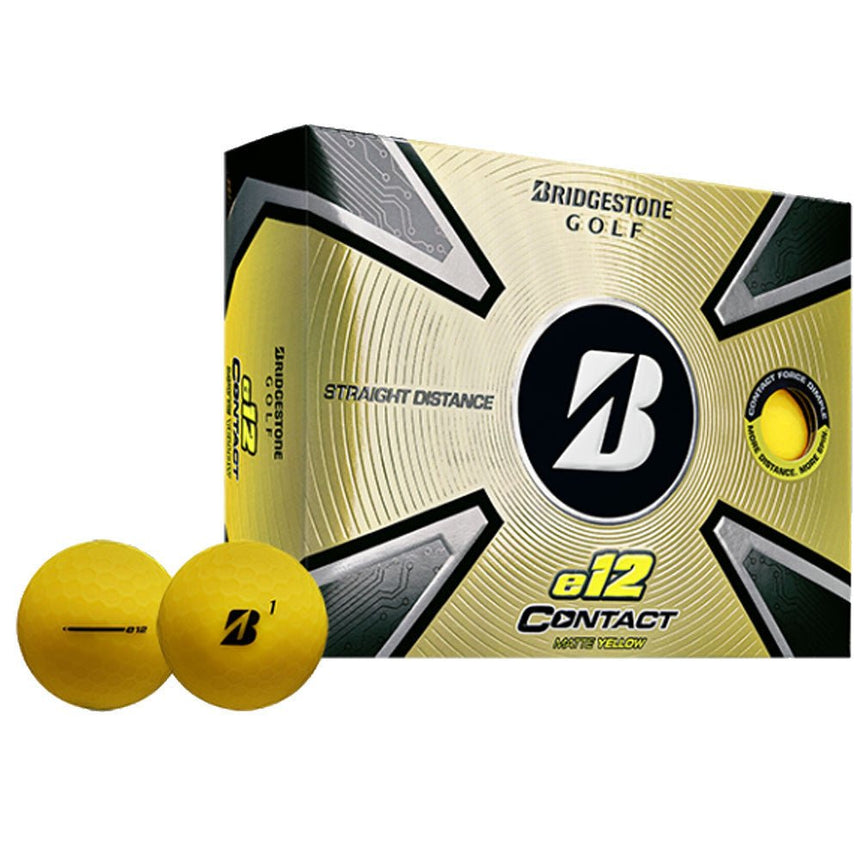 Bridgestone e12 Contact Golf Balls - Matte Yellow - 2023