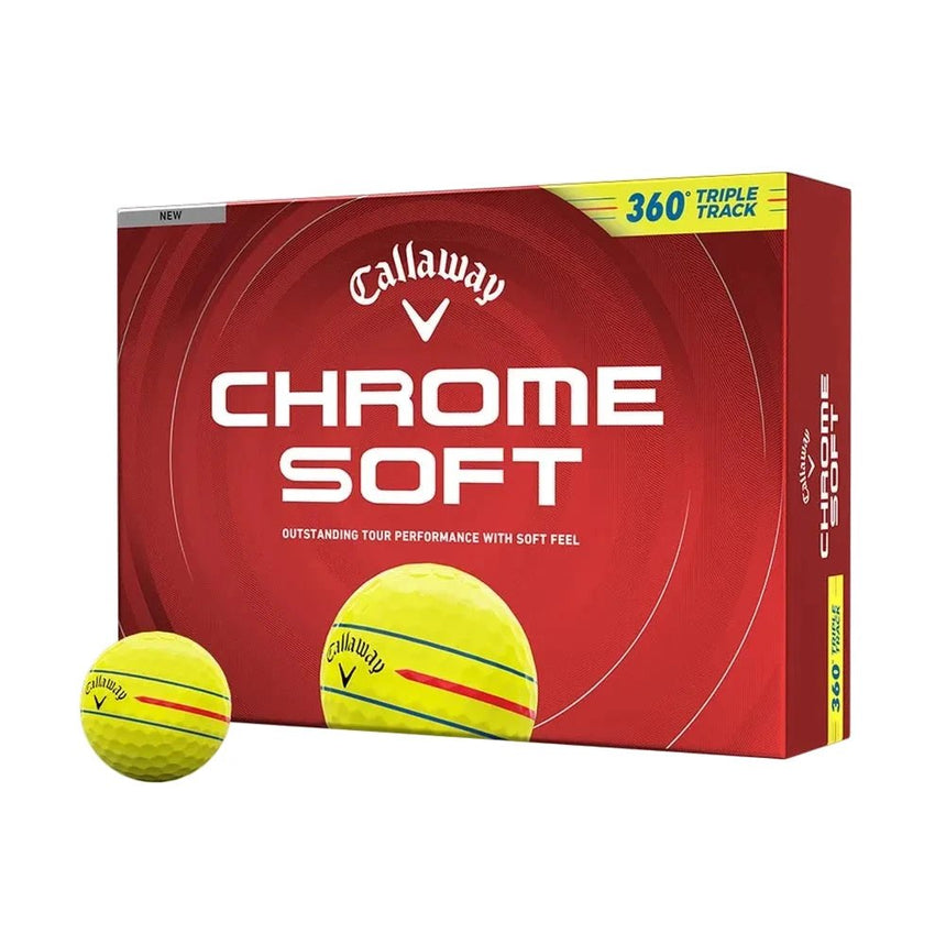 Callaway Chrome Soft 360 Triple Track Golf Balls - Yellow