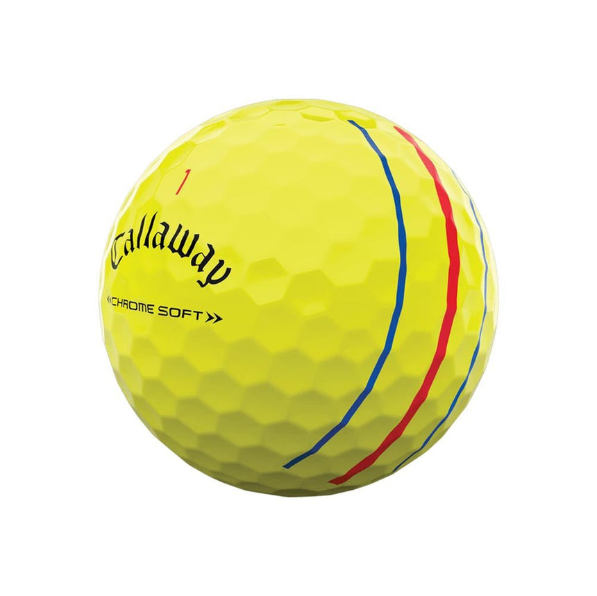 Callaway Chrome Soft Triple Track Golf Balls - Yellow - 2022