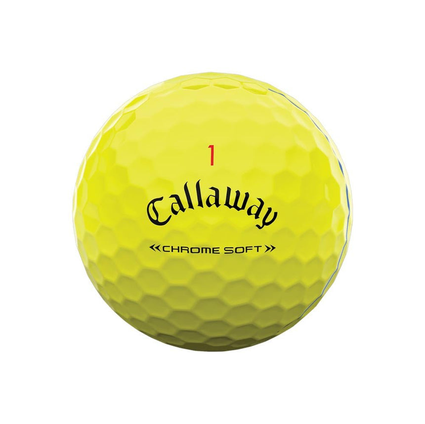 Callaway Chrome Soft Triple Track Golf Balls - Yellow - 2022