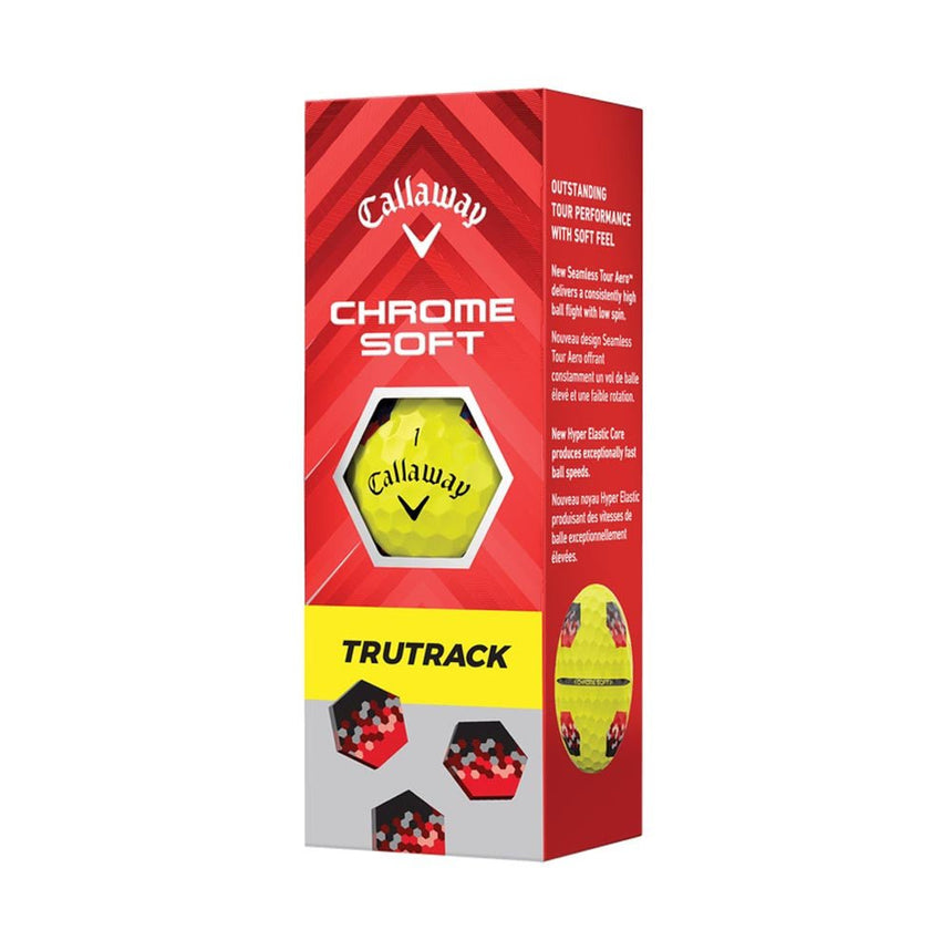 Callaway Chrome Soft TruTrack Golf Balls - Yellow - 2024