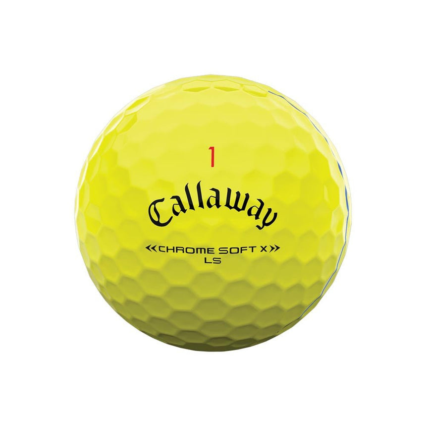 Callaway Chrome Soft X LS Triple Track Golf Balls - Yellow - 2022