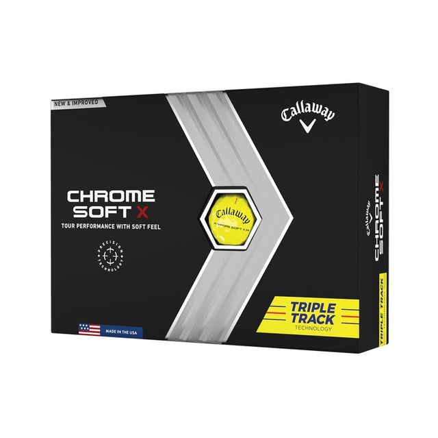 Callaway Chrome Soft X Triple Track Golf Balls - Yelow - 2022