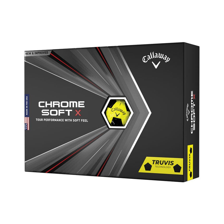 Callaway Chrome Soft X Truvis Yellow Golf Balls