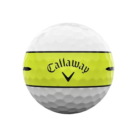 Callaway Chrome Tour 360 Stripe Golf Balls - Yellow