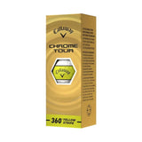 Callaway Chrome Tour 360 Stripe Golf Balls - Yellow