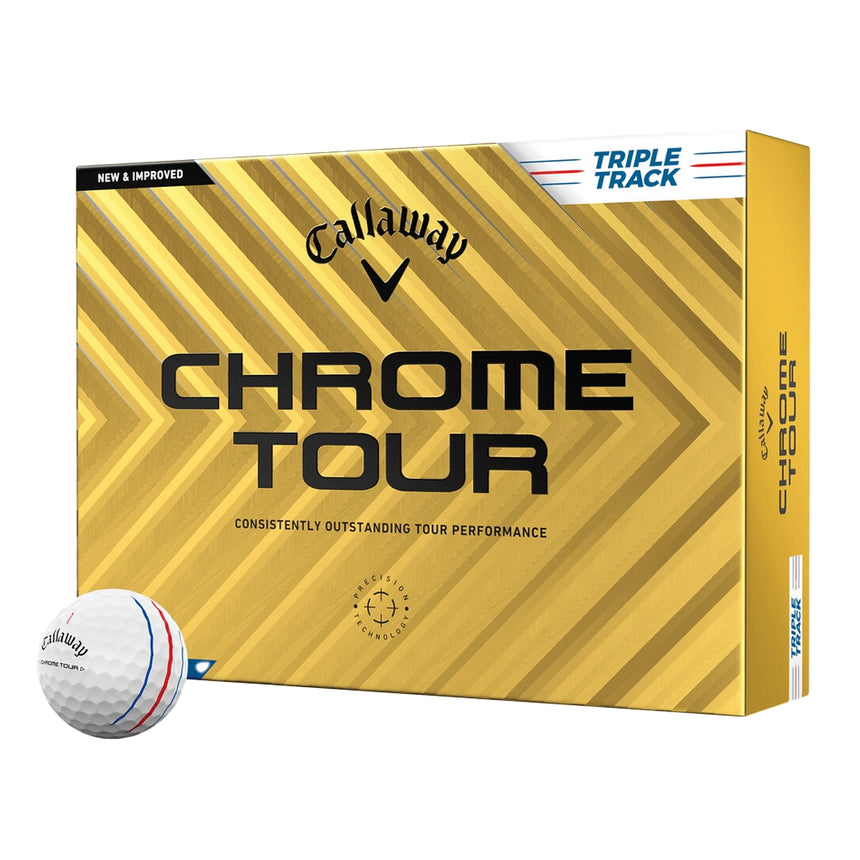 Callaway Chrome Tour Triple Track Golf Balls - 2024 - Holiday Double Dozen