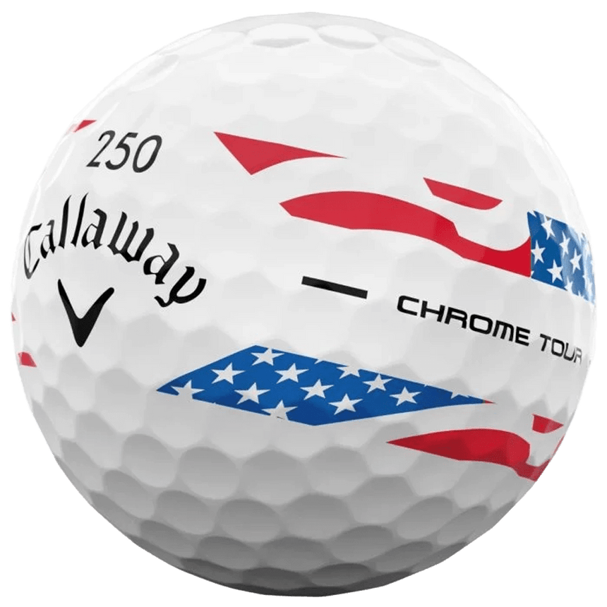 Callaway Chrome Tour 360 Stripe Golf Balls - USA