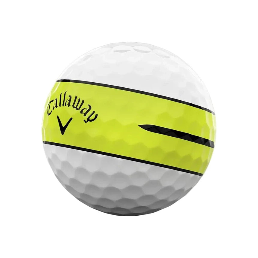 Callaway Chrome Tour X 360 Stripe Golf Balls - Yellow