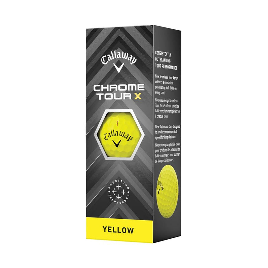 Callaway Chrome Tour X Golf Balls - Yellow - 2024