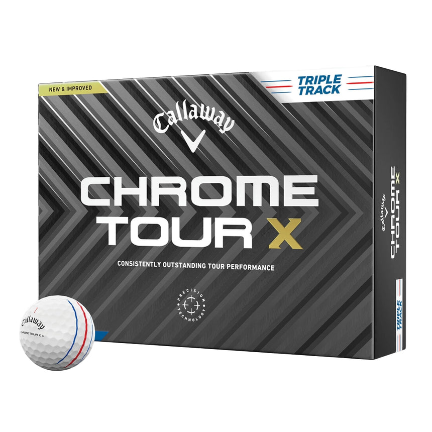 Callaway Chrome Tour X Triple Track Golf Balls - 2024 - Holiday Double Dozen