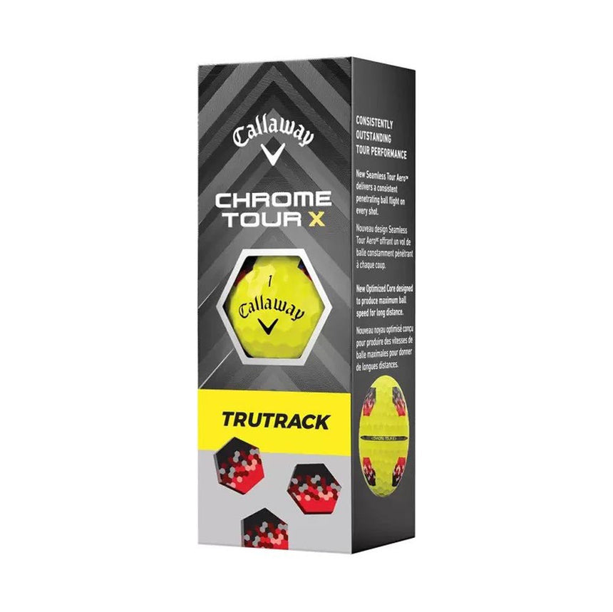 Callaway Chrome Tour X TruTrack Golf Balls - Yellow - 2024