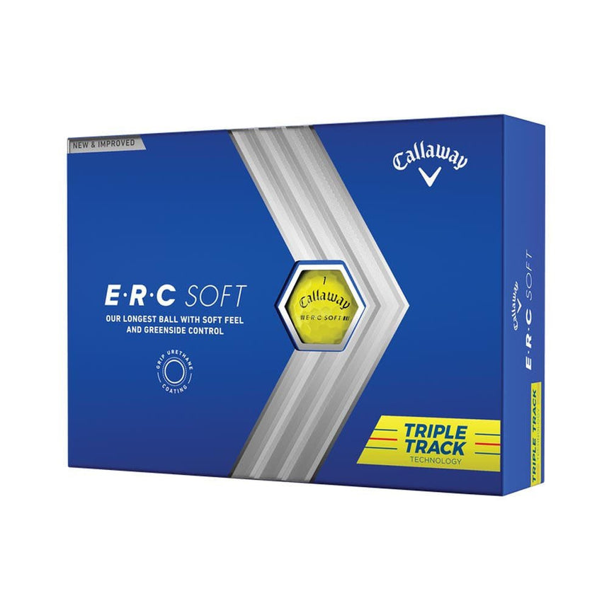 Callaway ERC Soft Triple Track Golf Balls - Yellow - 2023