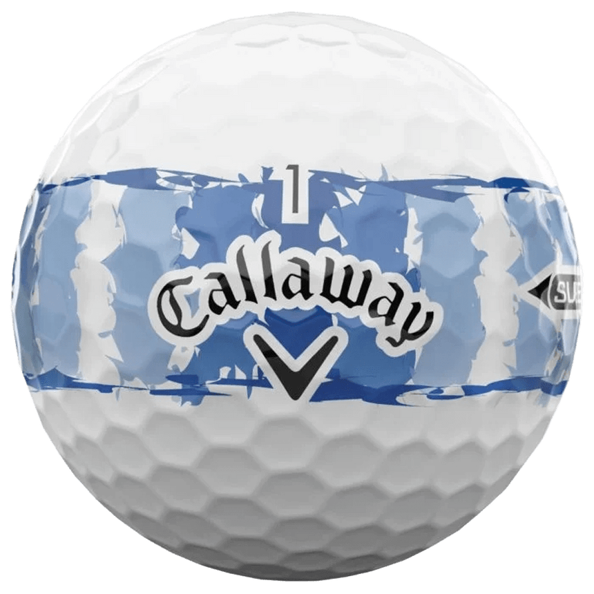 Callaway Supersoft Distressed Stripe Golf Balls - Blue