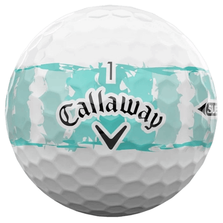 Callaway Supersoft Distressed Stripe Golf Balls - Teal