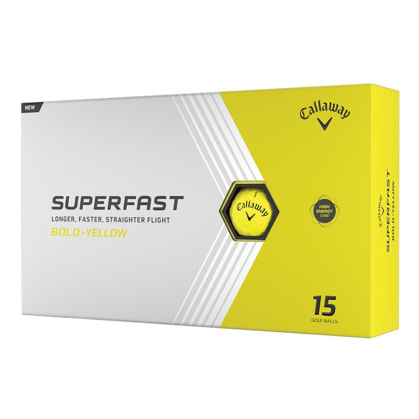 Callaway Superfast Golf Balls - Bold Yellow - 15 Pack