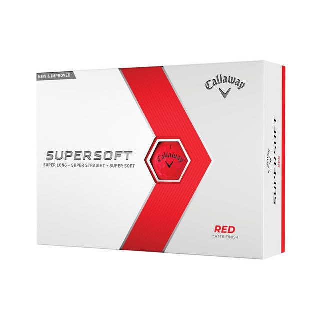 Callaway Supersoft Golf Balls - Matte Red - 2023