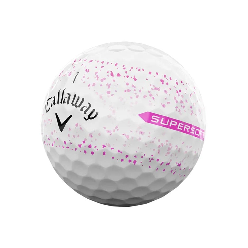 Callaway Supersoft Splatter Golf Balls - Pink