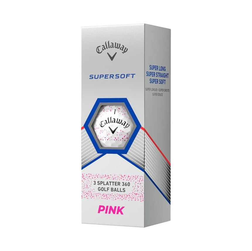 Callaway Supersoft Splatter Golf Balls - Pink