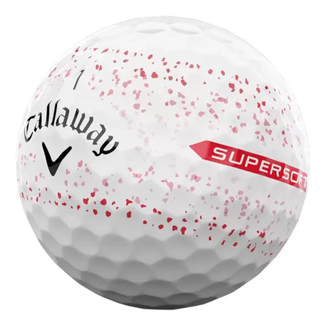 Callaway Supersoft Splatter Golf Balls - Red