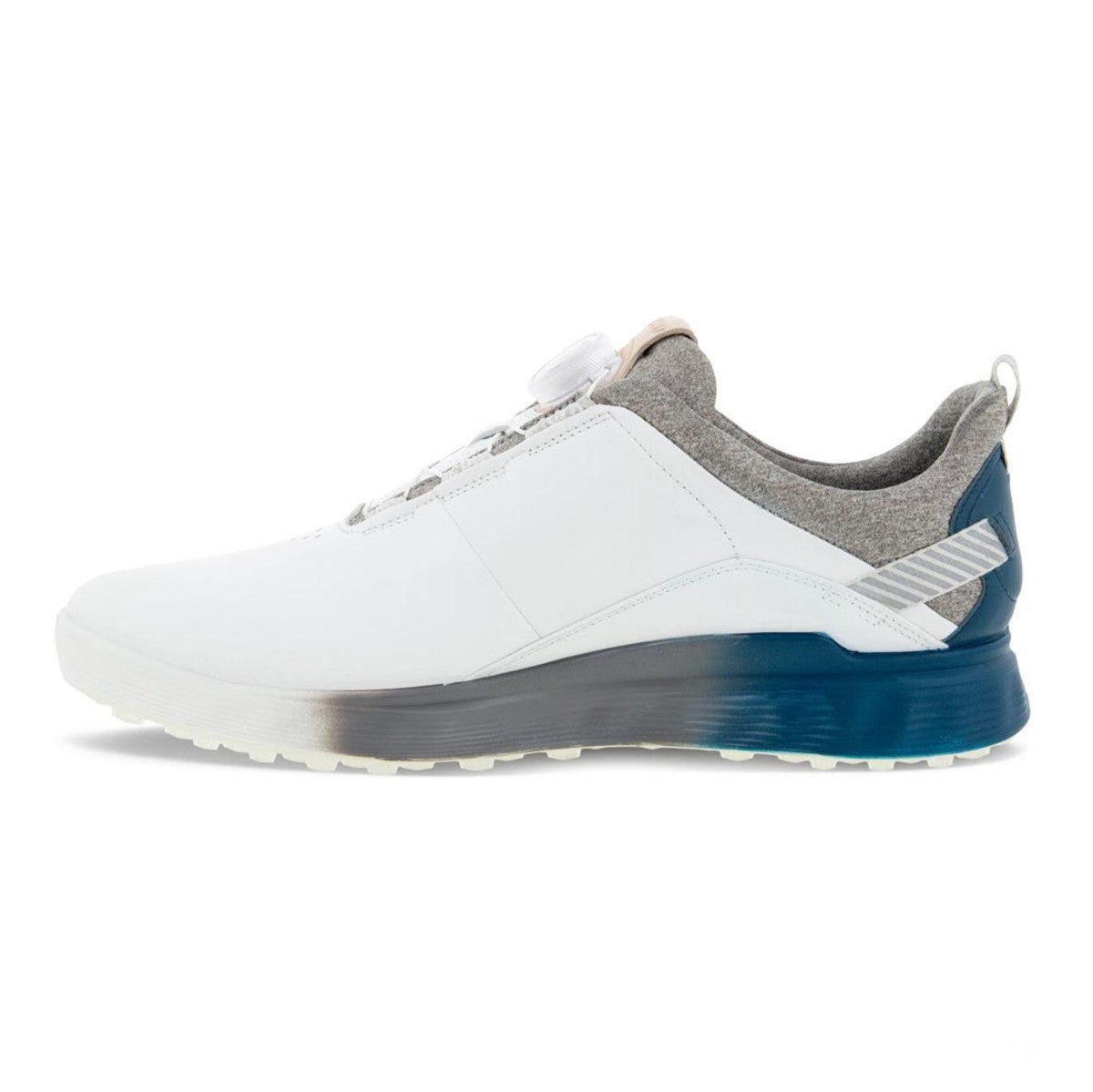 男性用 ECCO Golf S-THREE BOA ECCO S-Three BOA Golf Shoes White/Caribbean/Concrete