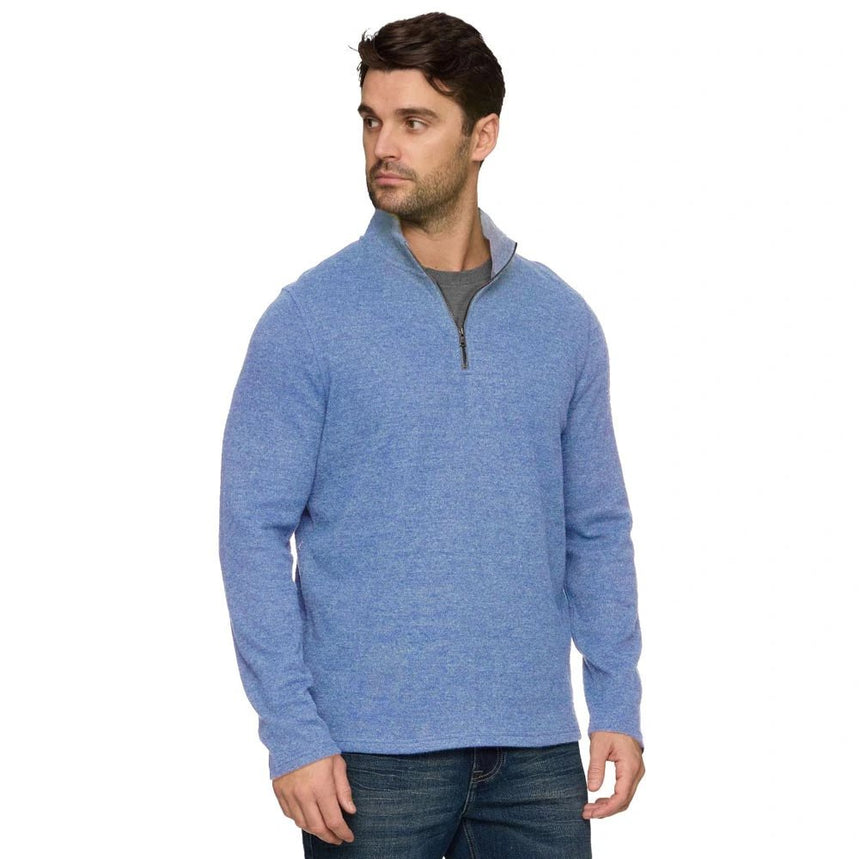 Flag & Anthem Summit Super-Soft Waffle 1/4 Zip Golf Mock Neck