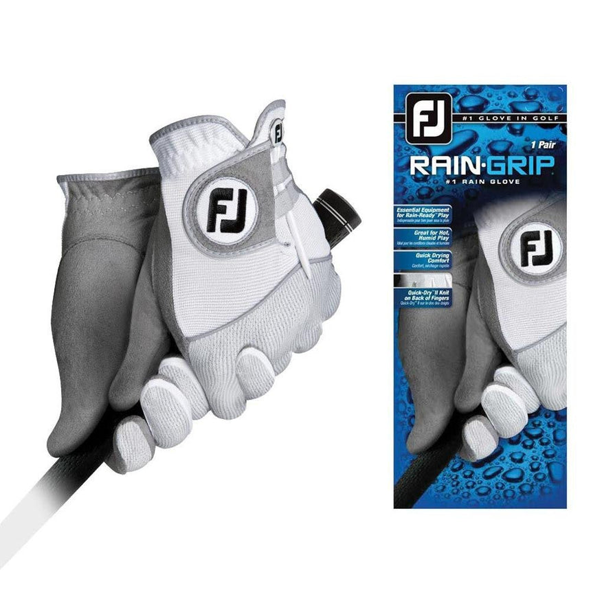 FootJoy Men's RainGrip Glove - White - Pair - Prior Generation