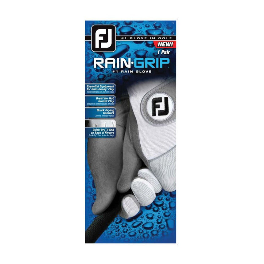 FootJoy Men's RainGrip Glove - White - Pair - Prior Generation