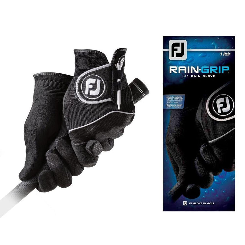 FootJoy Women's RainGrip Glove - Black - Pair - Prior Generation