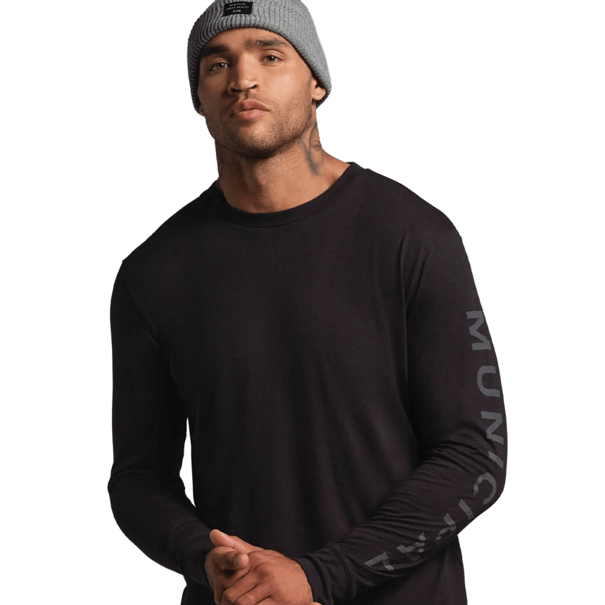 Municipal Armband SuperBlend Long-Sleeve Tee - Black/Charcoal