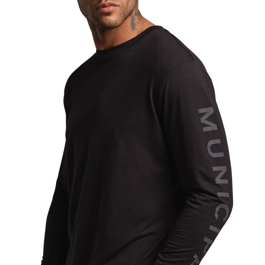 Municipal Armband SuperBlend Long-Sleeve Tee - Black/Charcoal