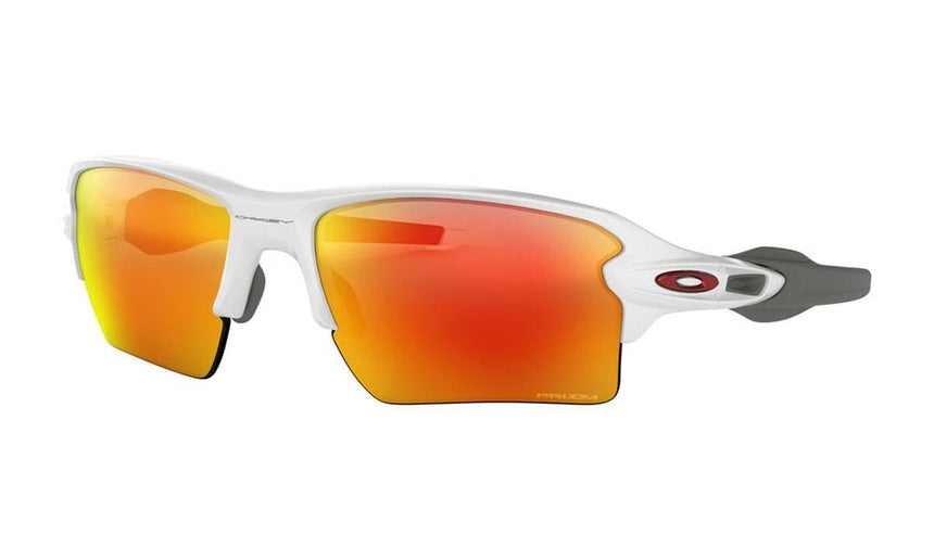 Oakley Flak 2.0 XL Sunglasses - Polished White/Prizm Ruby