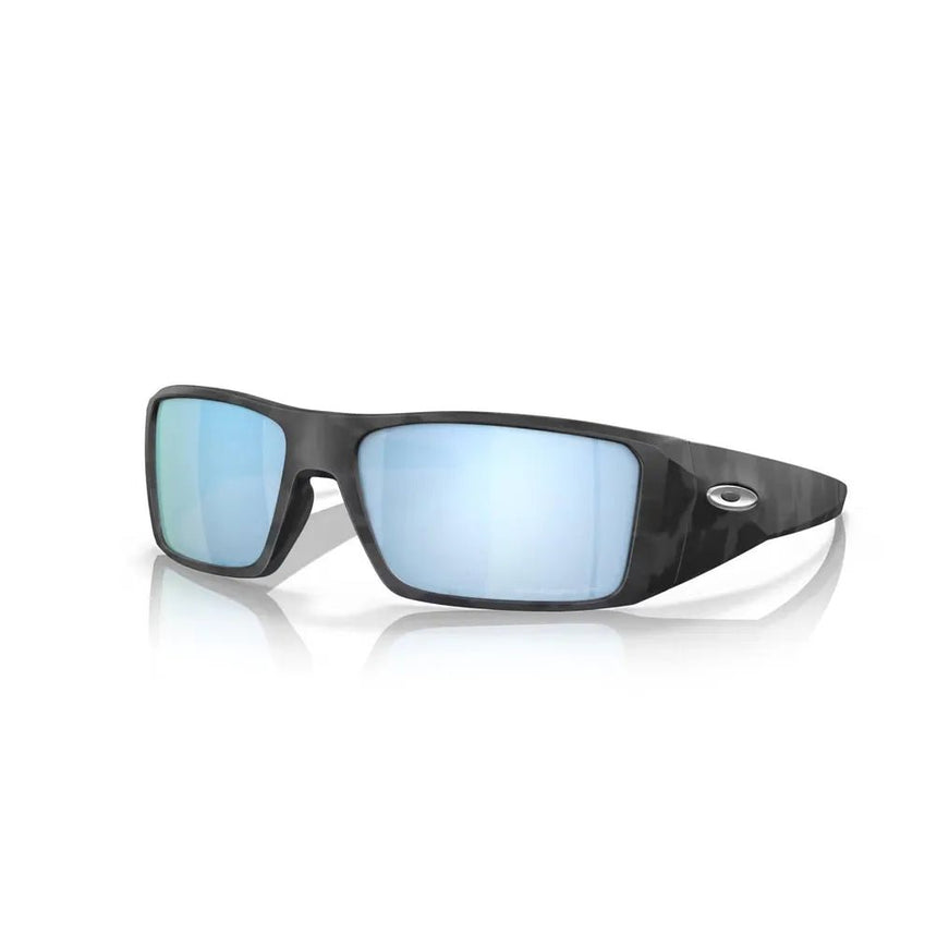 Oakley Heliostat Sunglasses - Matte Black Camo/Prizm Deep Water Polarized