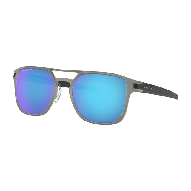 Oakley Latch Alpha Sunglasses - Matte Light Gunmetal/Prizm Sapphire Polarized