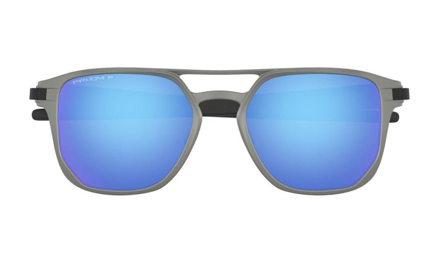 Oakley Latch Alpha Sunglasses - Matte Light Gunmetal/Prizm Sapphire Polarized