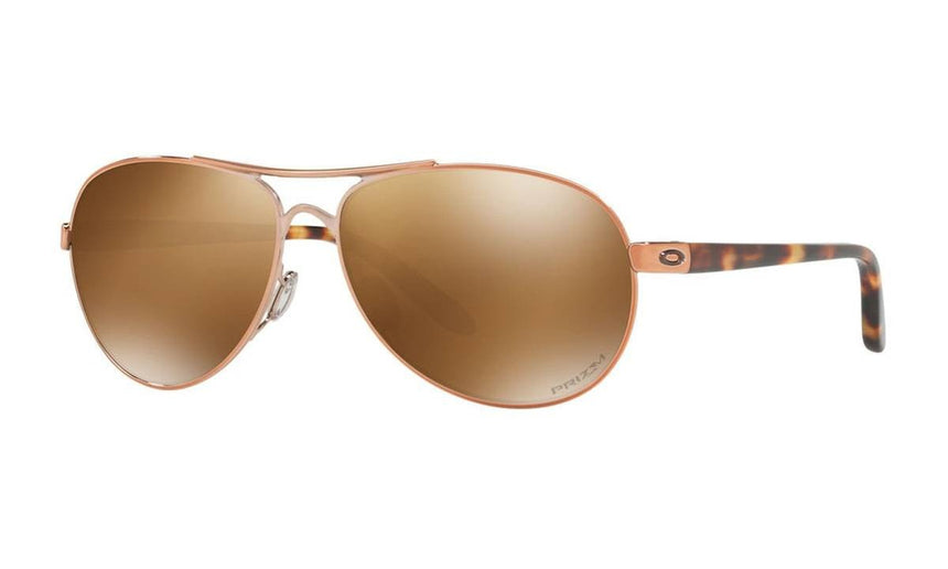 Oakley Women's Feedback - Rose Gold/Prizm Tungsten Polarized