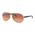 Oakley Women's Feedback Sunglasses - Rose Gold/VR50 Brown Gradient