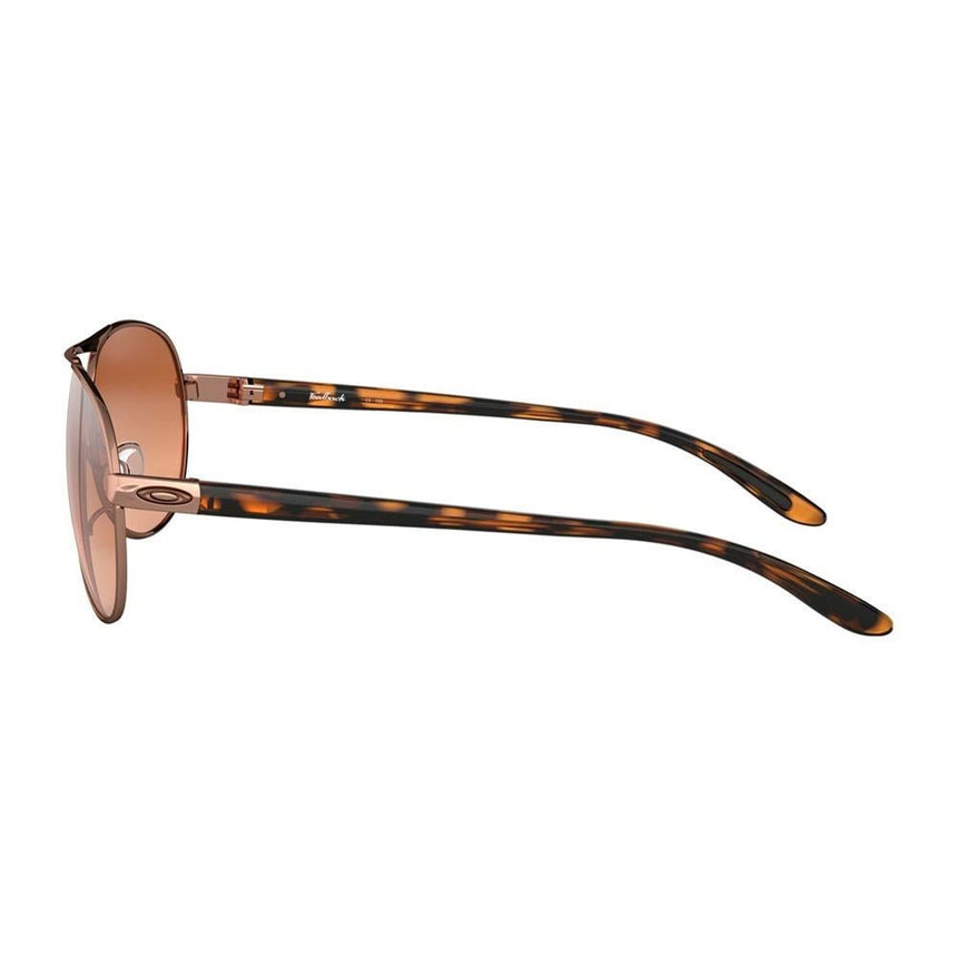 Oakley Women's Feedback Sunglasses - Rose Gold/VR50 Brown Gradient