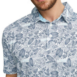 Navy Blazer Tropical Aqua