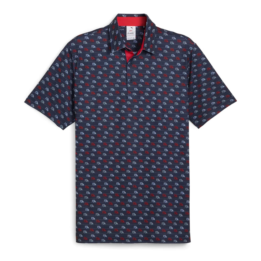 Deep Navy Strong Red